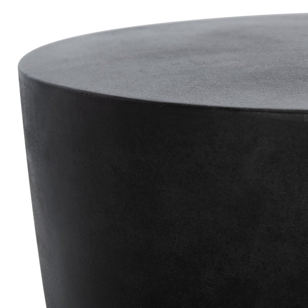 Safavieh AISHI Sculptural Concrete Accent Stool - Modern African-Inspired Design for Indoor & Outdoor Spaces Black VNN1007C