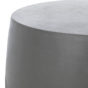 Safavieh ZURI Concrete Accent Stool - Modern Industrial Design for Versatile Indoor and Outdoor Use Dark Grey VNN1008A