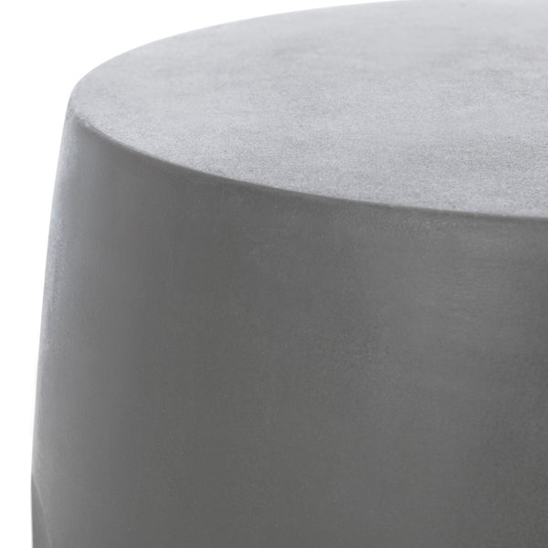 Safavieh ZURI Concrete Accent Stool - Modern Industrial Design for Versatile Indoor and Outdoor Use Dark Grey VNN1008A