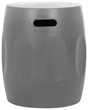 Safavieh ZURI Concrete Accent Stool - Modern Industrial Design for Versatile Indoor and Outdoor Use Dark Grey VNN1008A