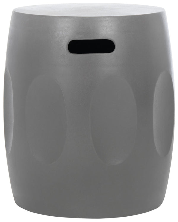 Safavieh ZURI Concrete Accent Stool - Modern Industrial Design for Versatile Indoor and Outdoor Use Dark Grey VNN1008A