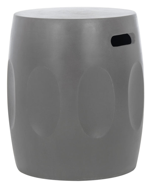 Safavieh ZURI Concrete Accent Stool - Modern Industrial Design for Versatile Indoor and Outdoor Use Dark Grey VNN1008A