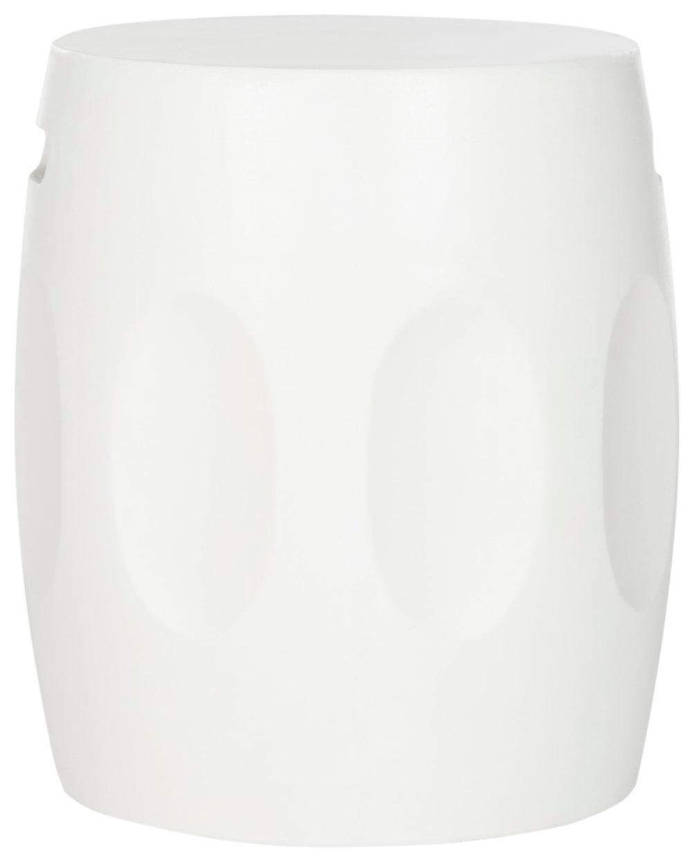 Safavieh ZURI Concrete Accent Stool - Modern Industrial Design for Versatile Indoor and Outdoor Use Ivory VNN1008B