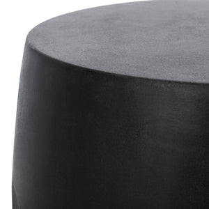 Safavieh ZURI Concrete Accent Stool - Modern Industrial Design for Versatile Indoor and Outdoor Use Black VNN1008C