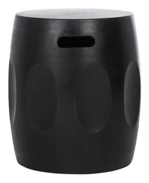 Safavieh ZURI Concrete Accent Stool - Modern Industrial Design for Versatile Indoor and Outdoor Use Black VNN1008C