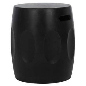 Safavieh ZURI Concrete Accent Stool - Modern Industrial Design for Versatile Indoor and Outdoor Use Black VNN1008C