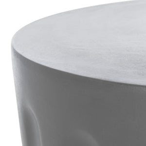 Safavieh VESTA Concrete Accent Stool - Grecian-Inspired Luxury for Indoor and Outdoor Stylish Spaces Dark Grey VNN1009A