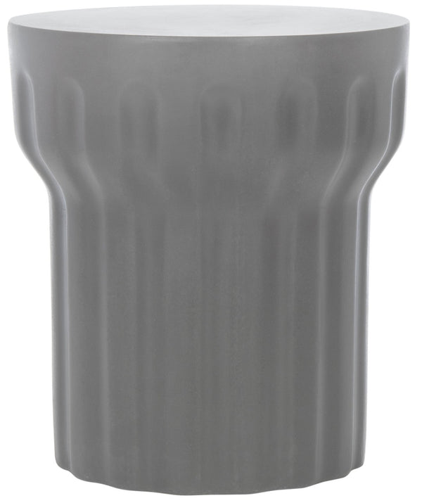 Safavieh VESTA Concrete Accent Stool - Grecian-Inspired Luxury for Indoor and Outdoor Stylish Spaces Dark Grey VNN1009A