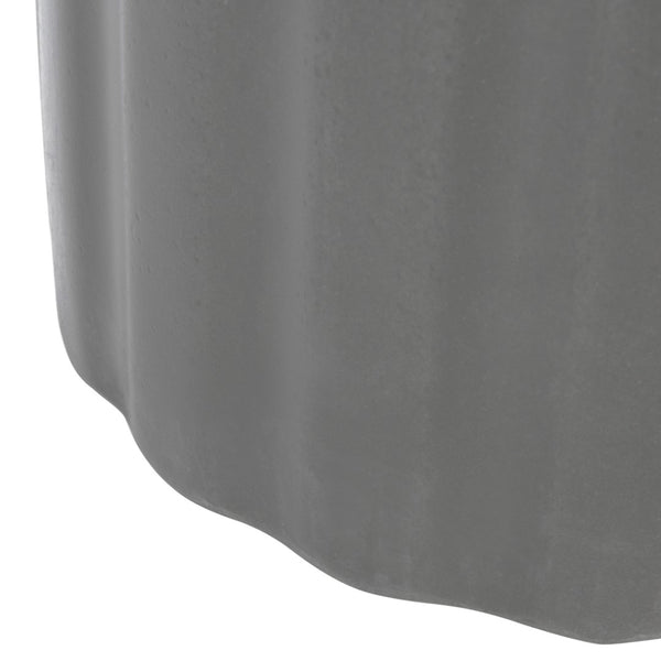 Safavieh VESTA Concrete Accent Stool - Grecian-Inspired Luxury for Indoor and Outdoor Stylish Spaces Dark Grey VNN1009A