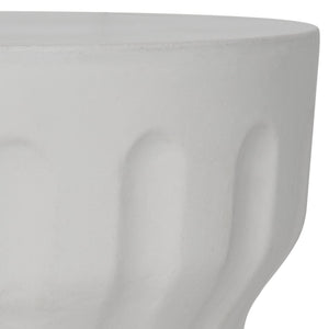Safavieh VESTA Concrete Accent Stool - Grecian-Inspired Luxury for Indoor and Outdoor Stylish Spaces Ivory VNN1009B