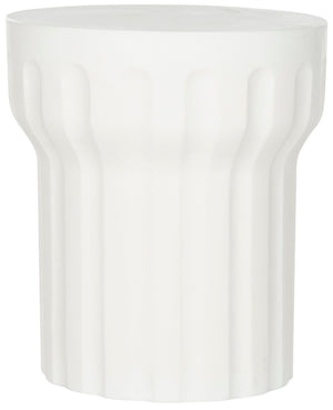 Safavieh VESTA Concrete Accent Stool - Grecian-Inspired Luxury for Indoor and Outdoor Stylish Spaces Ivory VNN1009B
