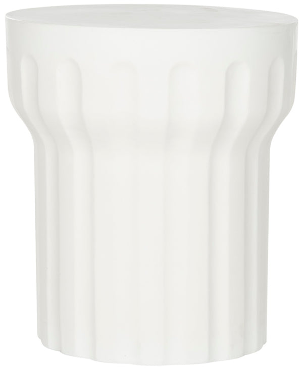 Safavieh VESTA Concrete Accent Stool - Grecian-Inspired Luxury for Indoor and Outdoor Stylish Spaces Ivory VNN1009B