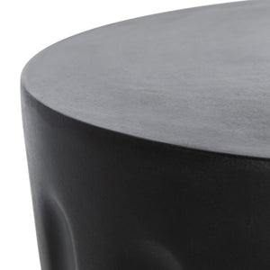 Safavieh VESTA Concrete Accent Stool - Grecian-Inspired Luxury for Indoor and Outdoor Stylish Spaces Black VNN1009C