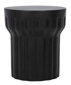 Safavieh VESTA Concrete Accent Stool - Grecian-Inspired Luxury for Indoor and Outdoor Stylish Spaces Black VNN1009C