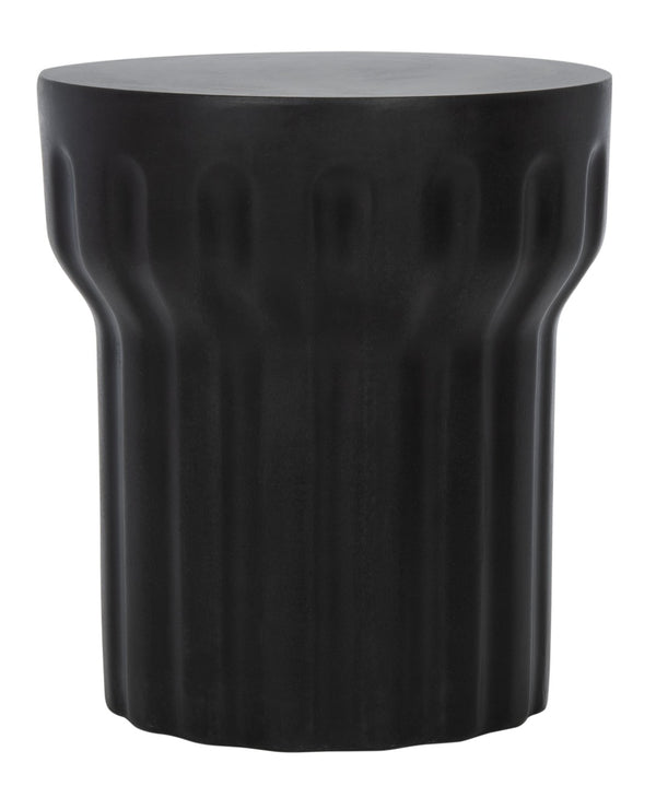 Safavieh VESTA Concrete Accent Stool - Grecian-Inspired Luxury for Indoor and Outdoor Stylish Spaces Black VNN1009C
