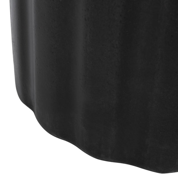 Safavieh VESTA Concrete Accent Stool - Grecian-Inspired Luxury for Indoor and Outdoor Stylish Spaces Black VNN1009C