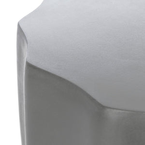 Safavieh JASLYN Concrete Accent Stool - Timeless Architectural Elegance for Indoor and Outdoor Spaces Dark Grey VNN1010A