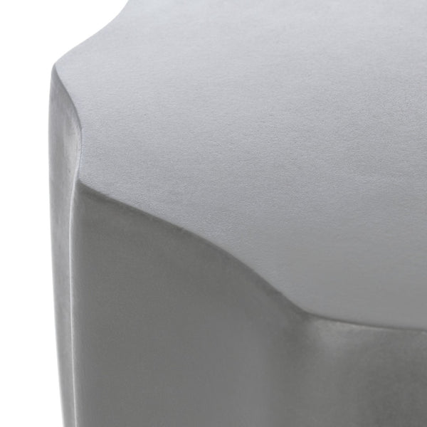 Safavieh JASLYN Concrete Accent Stool - Timeless Architectural Elegance for Indoor and Outdoor Spaces Dark Grey VNN1010A