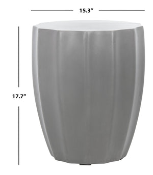 Safavieh JASLYN Concrete Accent Stool - Timeless Architectural Elegance for Indoor and Outdoor Spaces Dark Grey VNN1010A