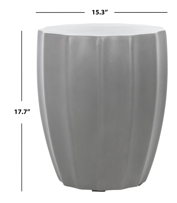 Safavieh JASLYN Concrete Accent Stool - Timeless Architectural Elegance for Indoor and Outdoor Spaces Dark Grey VNN1010A
