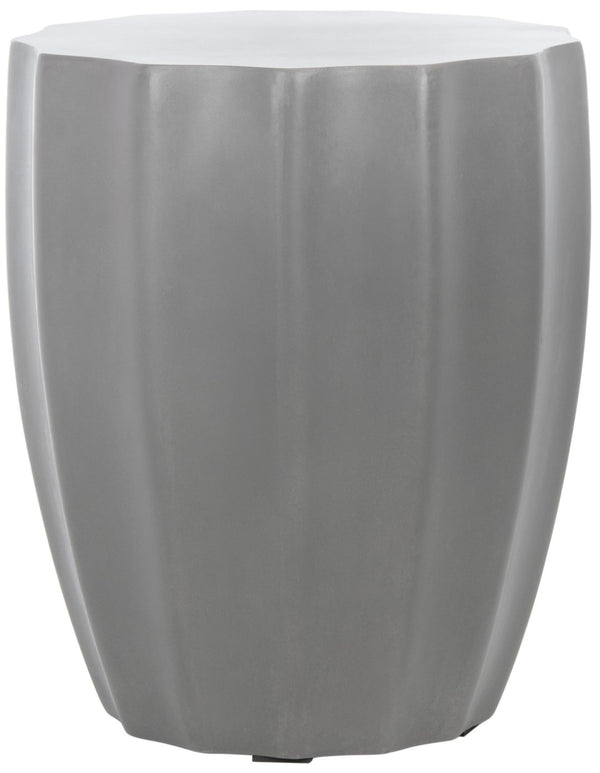 Safavieh JASLYN Concrete Accent Stool - Timeless Architectural Elegance for Indoor and Outdoor Spaces Dark Grey VNN1010A