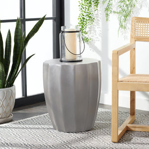 Safavieh JASLYN Concrete Accent Stool - Timeless Architectural Elegance for Indoor and Outdoor Spaces Dark Grey VNN1010A