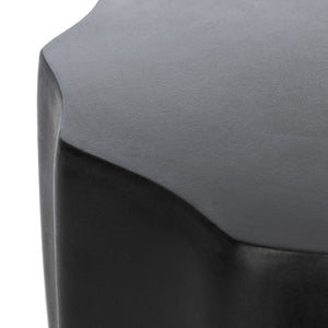 Safavieh JASLYN Concrete Accent Stool - Timeless Architectural Elegance for Indoor and Outdoor Spaces Black VNN1010C