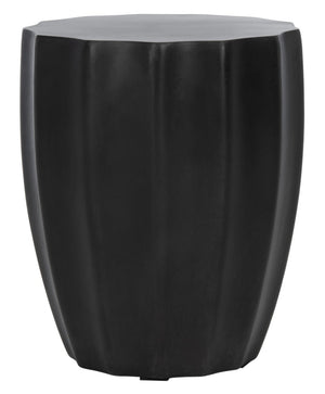 Safavieh JASLYN Concrete Accent Stool - Timeless Architectural Elegance for Indoor and Outdoor Spaces Black VNN1010C