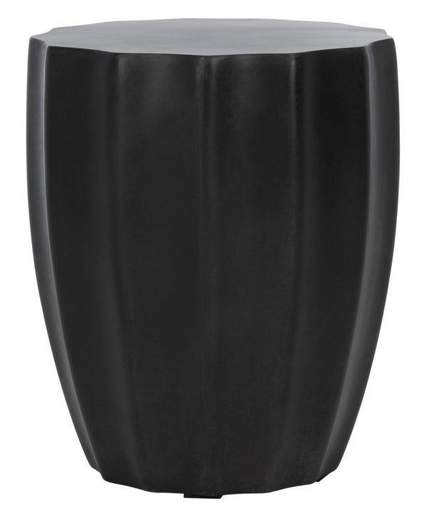 Safavieh JASLYN Concrete Accent Stool - Timeless Architectural Elegance for Indoor and Outdoor Spaces Black VNN1010C
