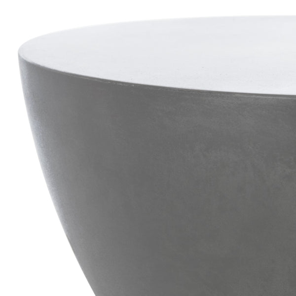 Safavieh ATHENA Sculptural Concrete Accent Stool - Versatile Seating & Decorative Piece for Modern Spaces Dark Grey VNN1011A