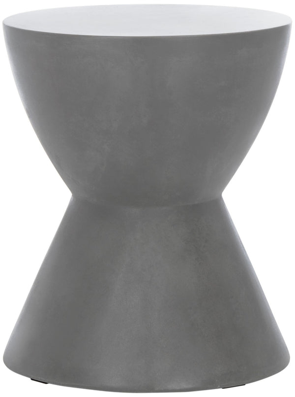Safavieh ATHENA Sculptural Concrete Accent Stool - Versatile Seating & Decorative Piece for Modern Spaces Dark Grey VNN1011A