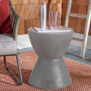 Safavieh ATHENA Sculptural Concrete Accent Stool - Versatile Seating & Decorative Piece for Modern Spaces Dark Grey VNN1011A