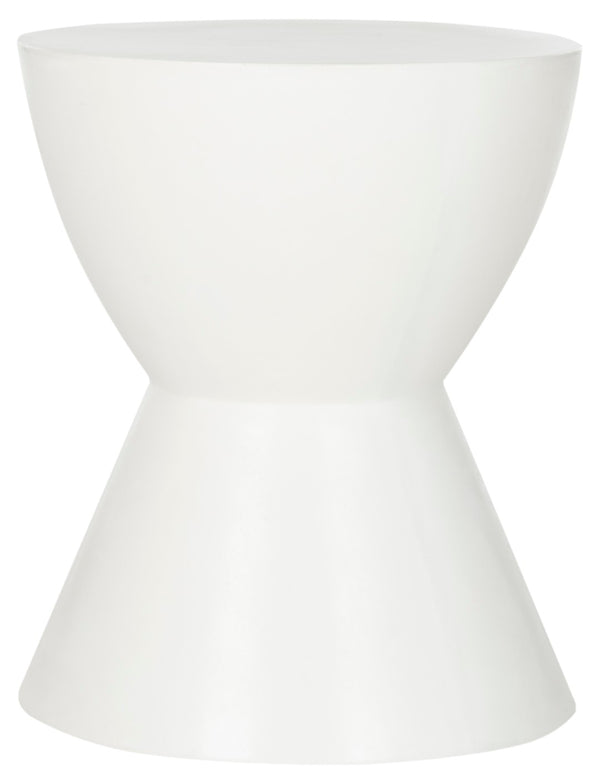 Safavieh ATHENA Sculptural Concrete Accent Stool - Versatile Seating & Decorative Piece for Modern Spaces Ivory VNN1011B