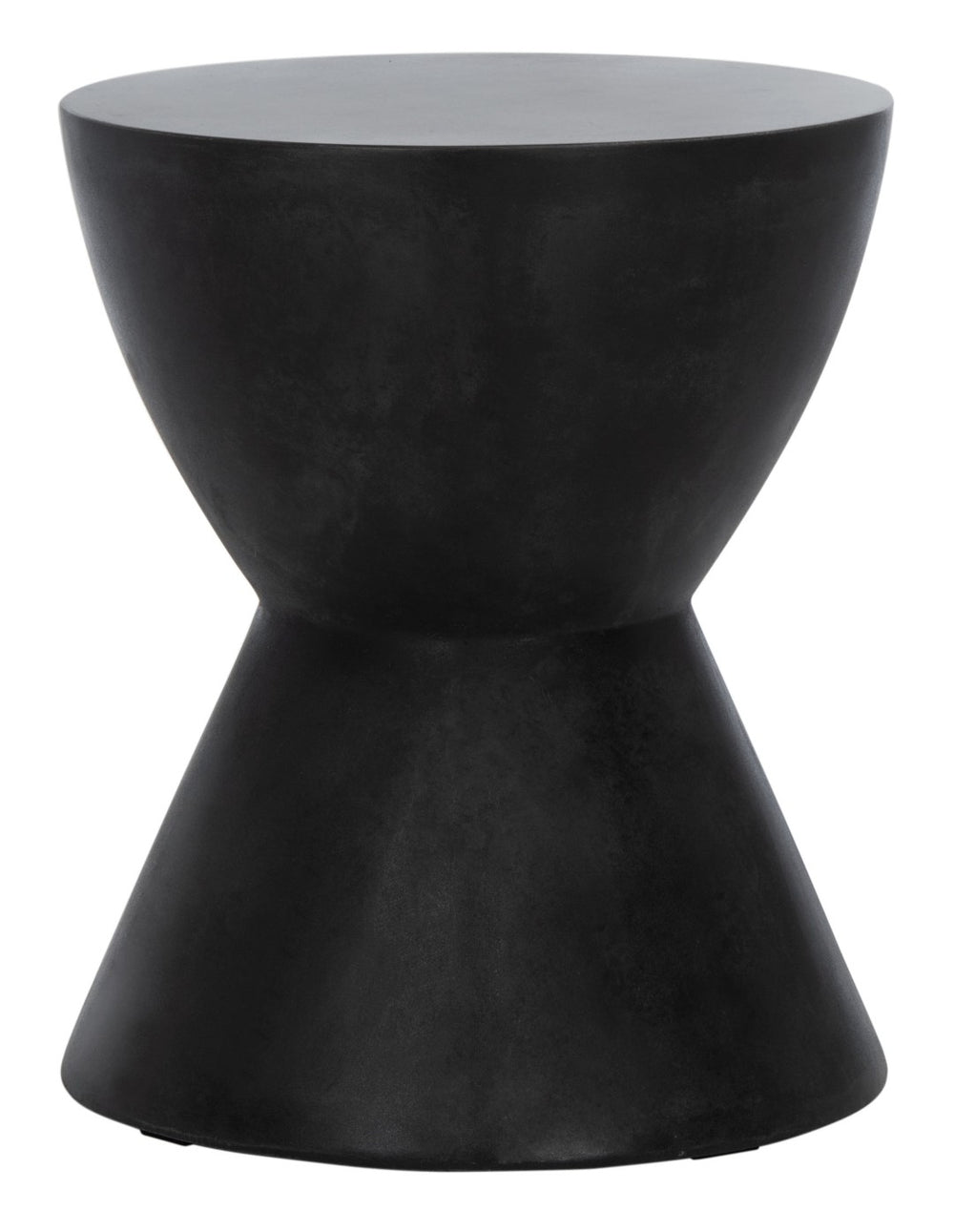 Safavieh ATHENA Sculptural Concrete Accent Stool - Versatile Seating & Decorative Piece for Modern Spaces Black VNN1011C