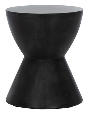 Safavieh ATHENA Sculptural Concrete Accent Stool - Versatile Seating & Decorative Piece for Modern Spaces Black VNN1011C