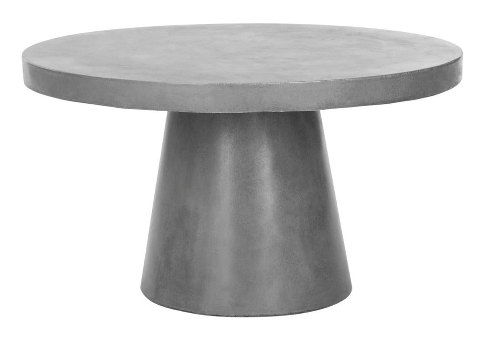 Safavieh DELFIA Modern Concrete Round Coffee Table – 27.56-Inch Dark Grey for Indoor/Outdoor Elegance VNN1014A