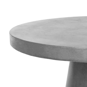 Safavieh DELFIA Modern Concrete Round Coffee Table – 27.56-Inch Dark Grey for Indoor/Outdoor Elegance VNN1014A