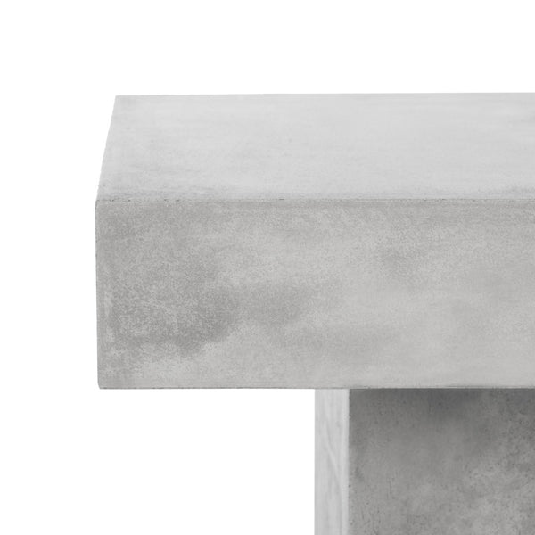 Safavieh TALLEN Modern Concrete Coffee Table - 15.75-Inch Dark Grey Design for Indoor/Outdoor Elegance VNN1016A