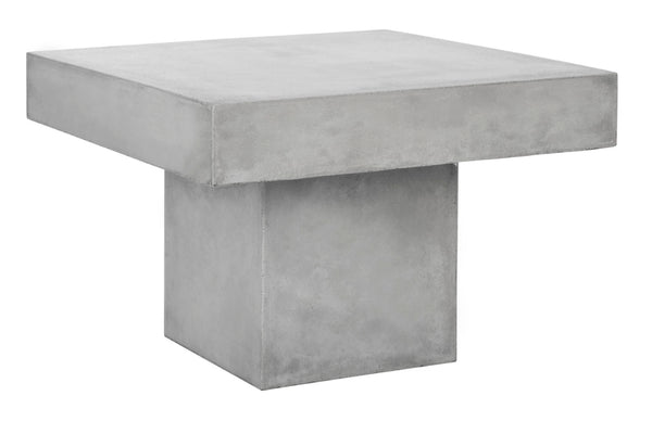 Safavieh TALLEN Modern Concrete Coffee Table - 15.75-Inch Dark Grey Design for Indoor/Outdoor Elegance VNN1016A