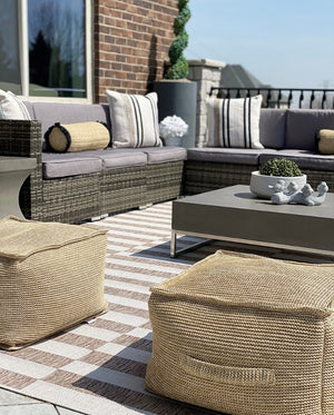 Safavieh EARTHA Modern Concrete Coffee Table - 11.4" Height, Stylish Dark Grey Design for Indoor/Outdoor Use VNN1017A