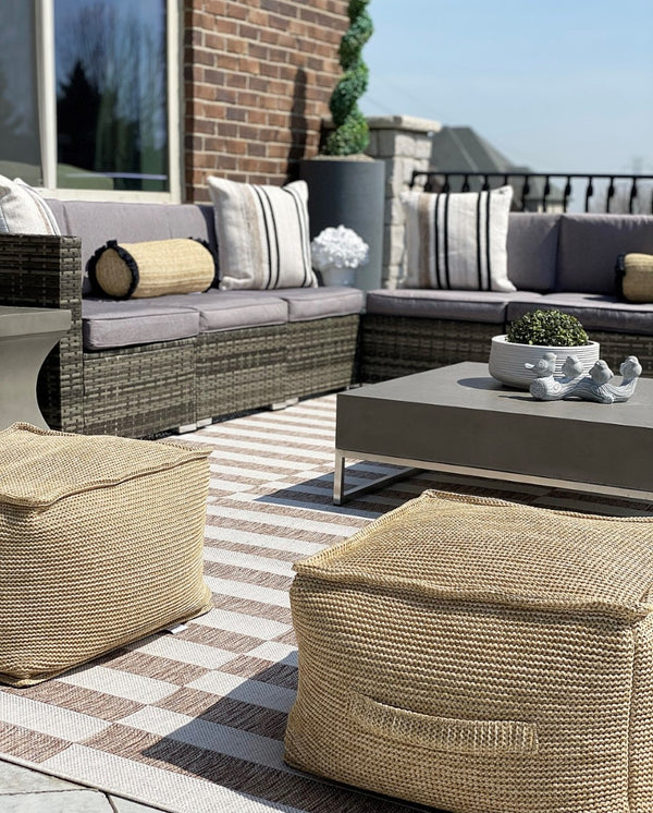 Safavieh EARTHA Modern Concrete Coffee Table - 11.4" Height, Stylish Dark Grey Design for Indoor/Outdoor Use VNN1017A
