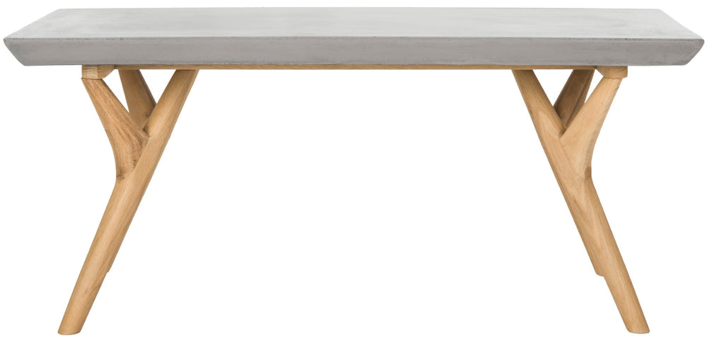 Safavieh PACEY Modern Concrete Coffee Table - Versatile 16.54-Inch Indoor/Outdoor Accent in Dark Grey Finish VNN1018A