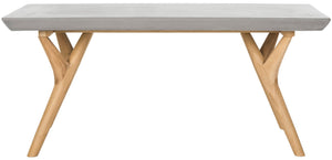 Safavieh PACEY Modern Concrete Coffee Table - Versatile 16.54-Inch Indoor/Outdoor Accent in Dark Grey Finish VNN1018A