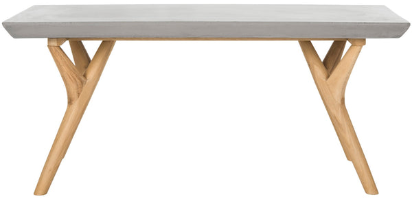 Safavieh PACEY Modern Concrete Coffee Table - Versatile 16.54-Inch Indoor/Outdoor Accent in Dark Grey Finish VNN1018A