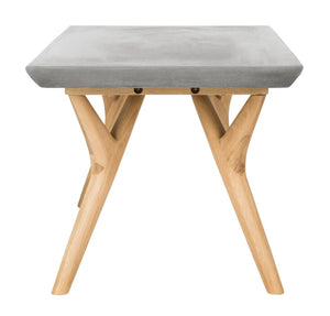 Safavieh PACEY Modern Concrete Coffee Table - Versatile 16.54-Inch Indoor/Outdoor Accent in Dark Grey Finish VNN1018A