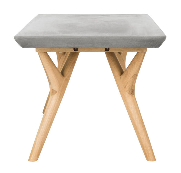 Safavieh PACEY Modern Concrete Coffee Table - Versatile 16.54-Inch Indoor/Outdoor Accent in Dark Grey Finish VNN1018A
