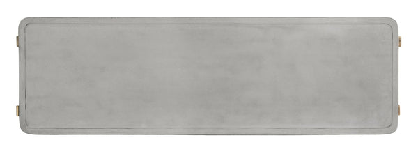 Safavieh BABETTE Modern Indoor/Outdoor Console Table - Stylish Concrete Design with Acacia Wood Shelf 29.5" H VNN1020A