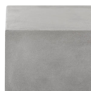 Safavieh GARGON Modern Concrete Coffee Table with Casters – Stylish Dark Grey Design for Indoor & Outdoor Use VNN1023A