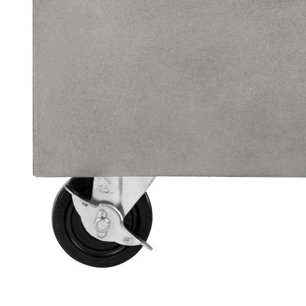 Safavieh GARGON Modern Concrete Coffee Table with Casters – Stylish Dark Grey Design for Indoor & Outdoor Use VNN1023A