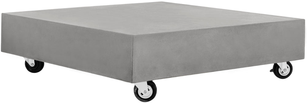 Safavieh GARGON Modern Concrete Coffee Table with Casters – Stylish Dark Grey Design for Indoor & Outdoor Use VNN1023A